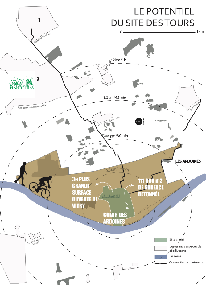 Carte Contexte des Ardoines-Co-Concept