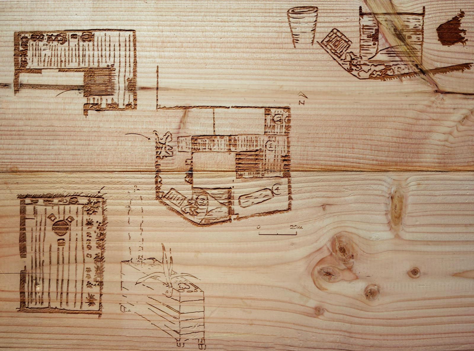 Gravure plan jardin particulier La Rochelle Co-Concept